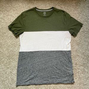 Old Navy, S, green, white and grey TShirt.